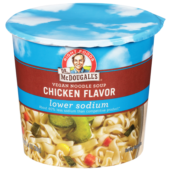 Dr. McDougall's Lower Sodium Vegan Chicken Noodle Soup Cup