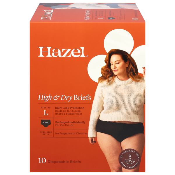 Hazel High & Dry Onyx Disposable Briefs Size 03 L