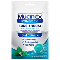 Mucinex InstaSoothe Alpine Herbs & Fresh Mint Sore Throat Medicated Drops