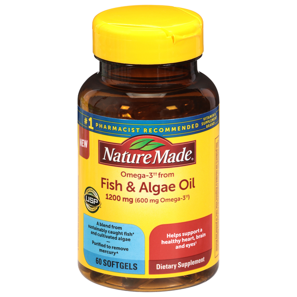Nature Made Omega-3 1200 mg from Fish & Algae Oil Softgels