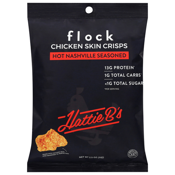 Flock Hot Nashville Seasoned Chicken Skin Crisps