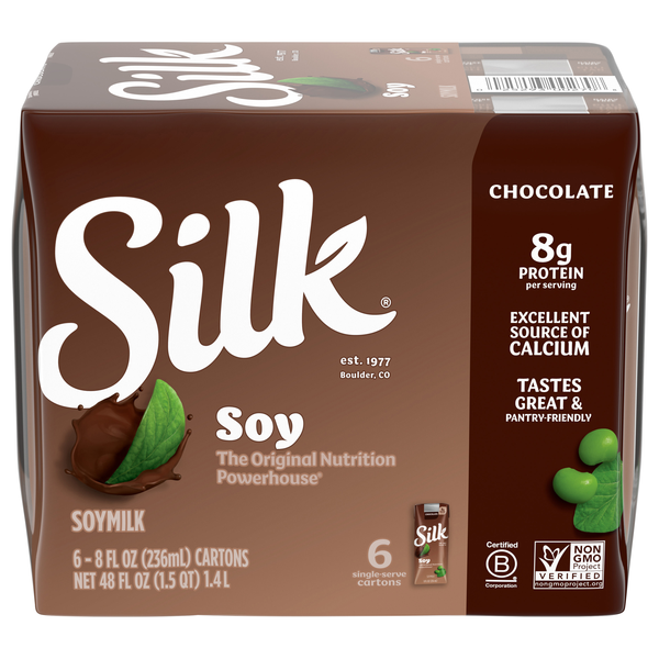 Silk Chocolate Soymilk Non-Refrigerated - 6 pk