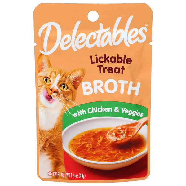 Delectables Savory Broths Chicken & Veggies Lickable Cat Treat