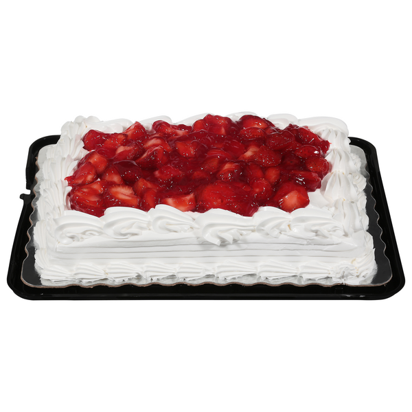Food Lion Bakery Strawberry Torte Cake 1/4 Sheet