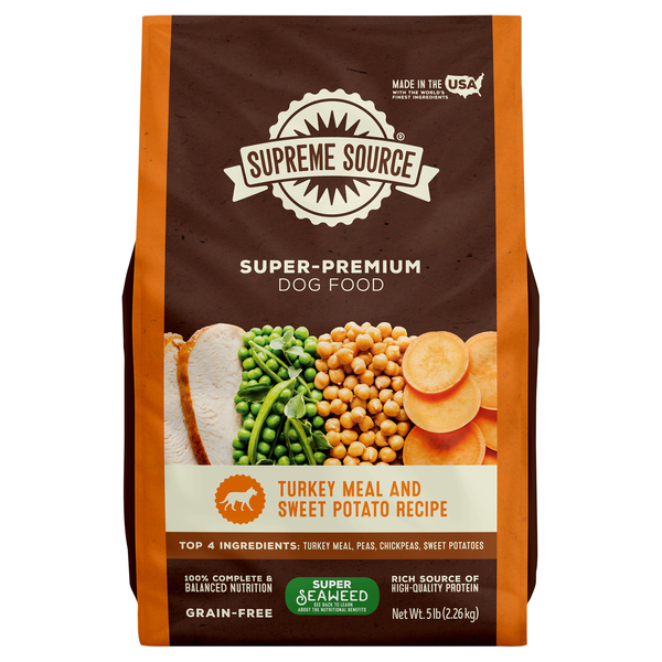 Save on Supreme Source Grain Free Turkey Meal & Sweet Potato Recipe Dry