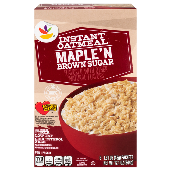 Giant Maple 'N Brown Sugar Instant Oatmeal - 8 ct