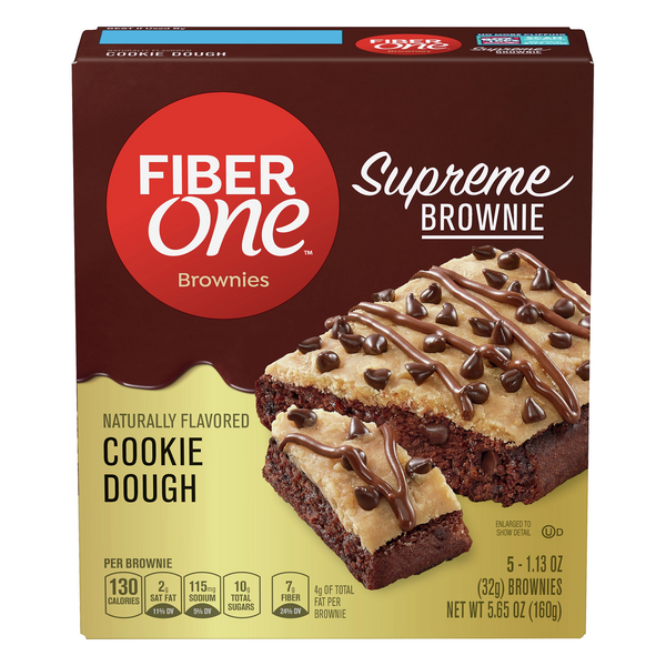 Save on Fiber One Supreme Brownie Cookie Dough 5 ct Order Online
