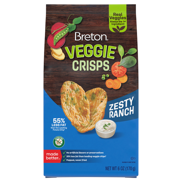 Breton Zesty Ranch Veggie Crisps