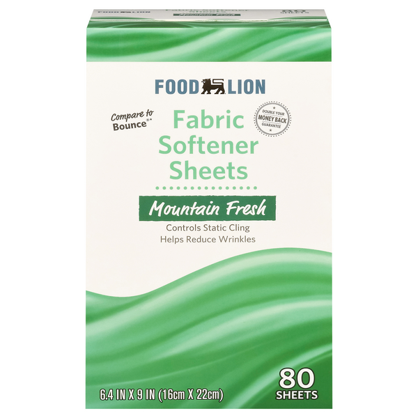 Food Lion Fabric Softener Sheets Mountain Fresh