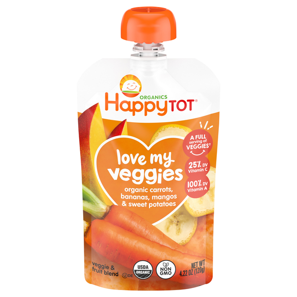 Happy Tot Organics Love My Veggies Carrot Banana Mango & Sweet Potato