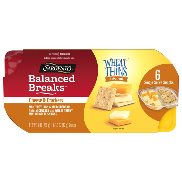 Save on Sargento Balanced Breaks Jack & Cheddar Cheese w/Wheat Thin Crackers 6 ct Order Online