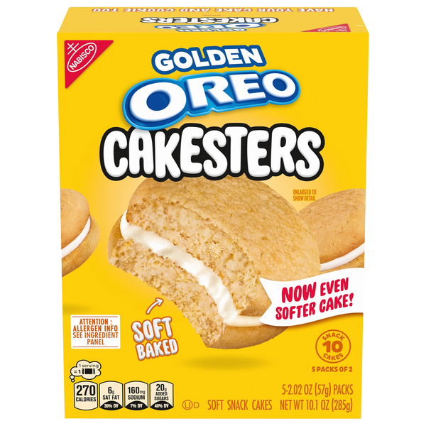OREO Golden Cakesters Soft Snack Cakes - 5 ct
