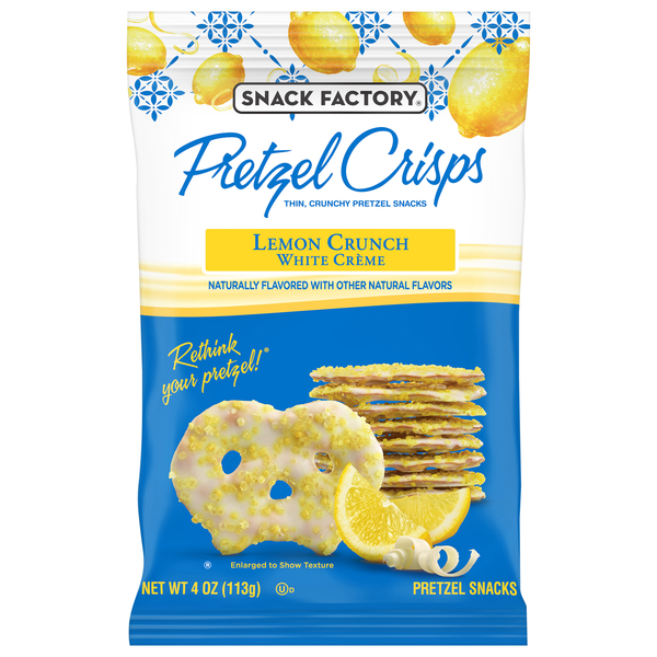 Snack Factory Lemon Crunch White Creme Pretzel Crisps