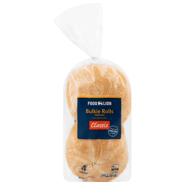 Food Lion Classic Bulkie Rolls - 4 ct