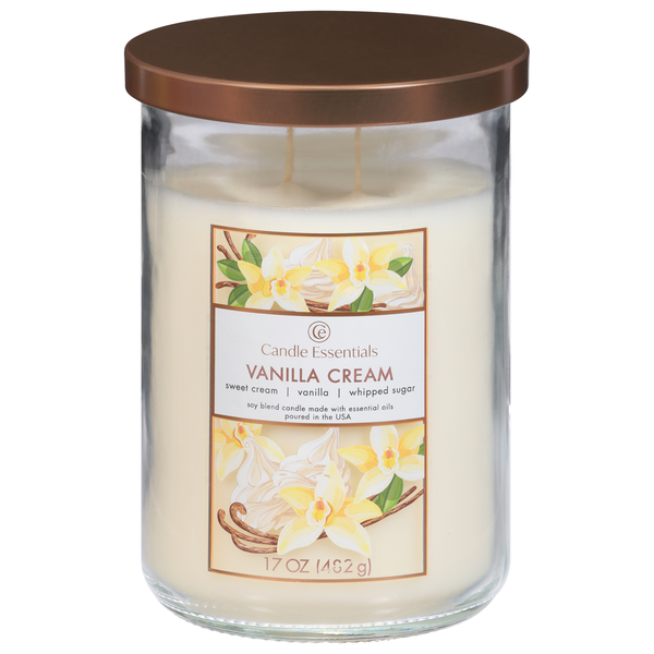 Candle Essentials Vanilla Cream Scented Candle