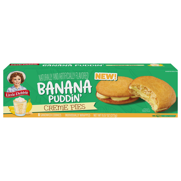 Little Debbie Banana Puddin' Cream Pies - 8 ct