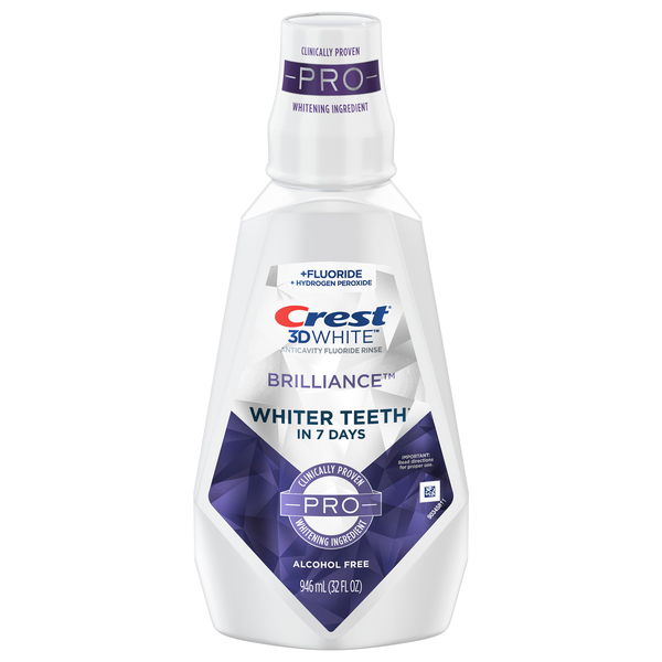 Crest 3D White Brillance Anticavity Fluoride Mouthwash Alcohol-Free