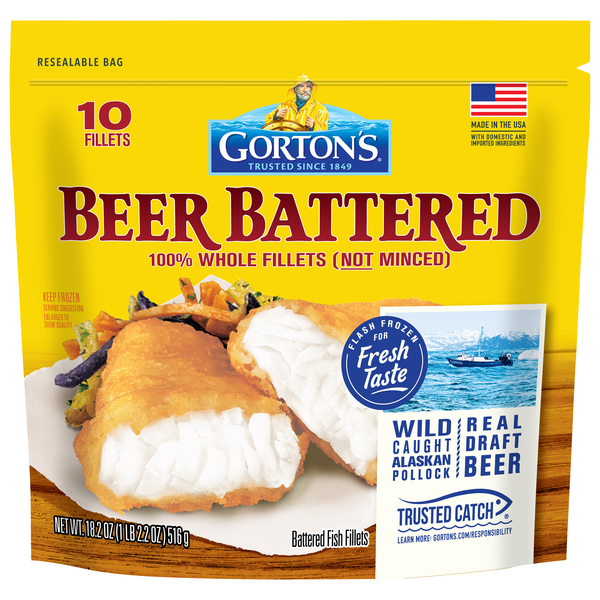 Gorton's Beer Battered Fish Fillets - 10 ct Frozen
