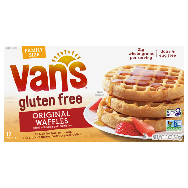Van's Gluten Free Original Waffles Family Size - 12 ct