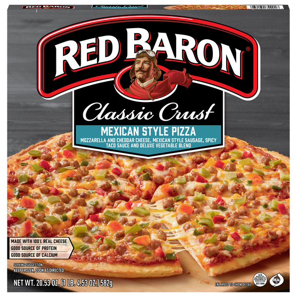 Red Baron Classic Crust Mexican Style Pizza Frozen