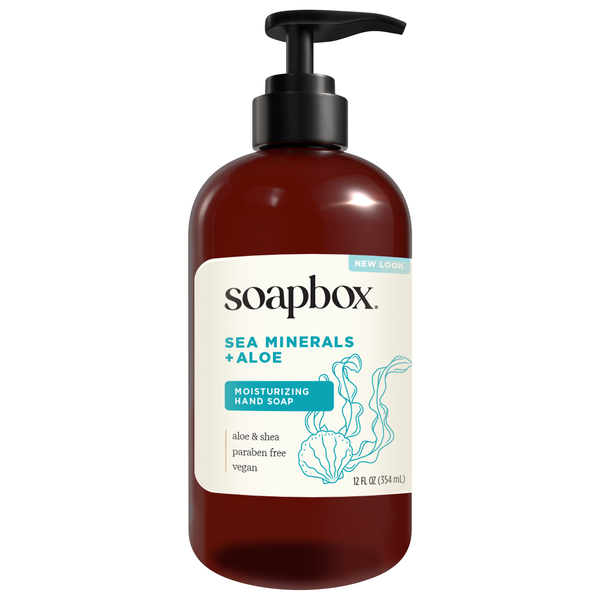 Soapbox Gentle Moisture Sea Minerals & Blue Iris Liquid Hand Soap