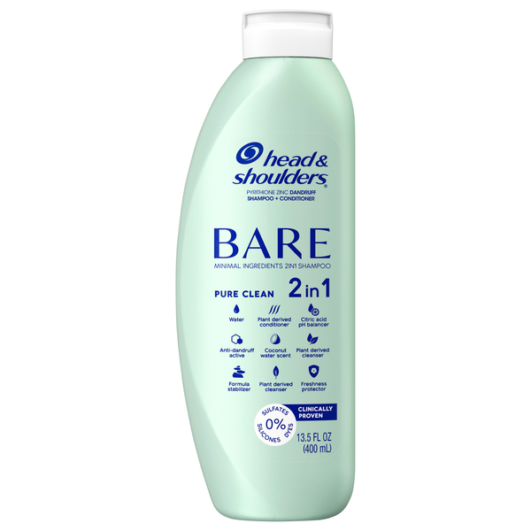 Head & Shoulders BARE Pure Clean 2-in-1 Dandruff Shampoo & Conditioner