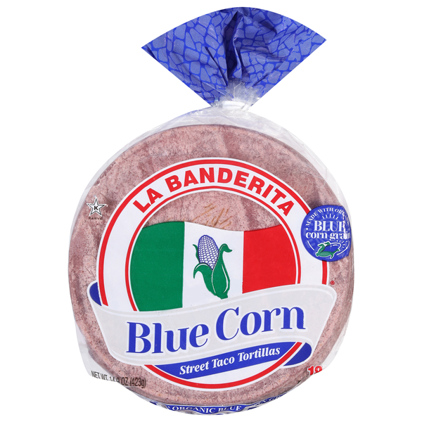 La Banderita Blue Corn Street Taco Tortillas - 18 ct
