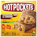 HOT POCKETS Croissant Crust Sausage Egg & Cheese Sandwiches - 4 ct Frozen