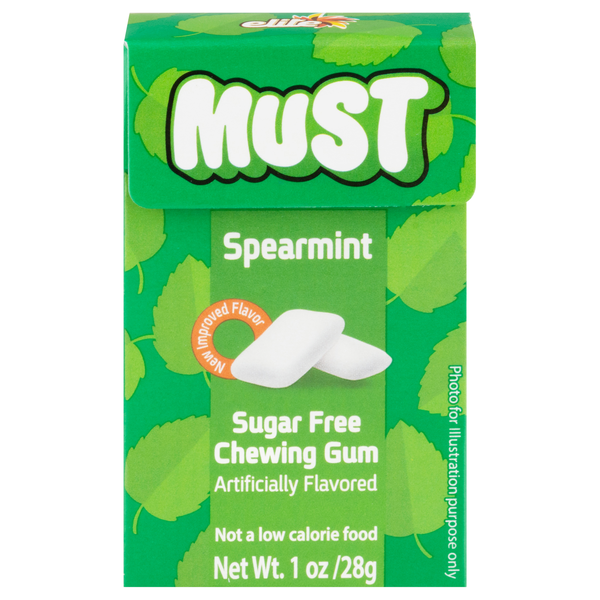 Elite Kosher Must Sugar Free Spearmint Flavored Chewing Gum