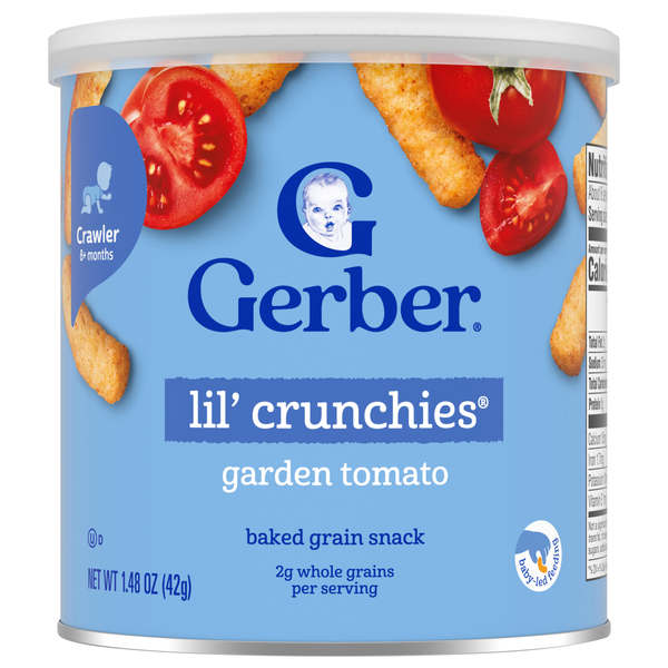 Gerber Lil' Crunchies Garden Tomato Baked Grain Snack 8+ Months