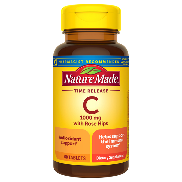 Nature Made Time Release Vitamin C 1000 mg with Rose Hips Tablets