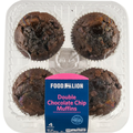 Food Lion Bakery Double Chocolate Chip Muffins - 4 ct