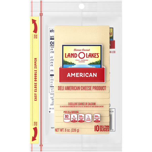 Land O Lakes Deli White American Cheese Slices - 10 ct