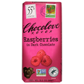 Chocolove Gluten Free Raspberries Dark Chocolate Candy Bar 55% Cocoa