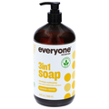 Everyone Coconut Lemon 3-in-1 Soap Body Wash Bubble Bath & Shampoo Pump
