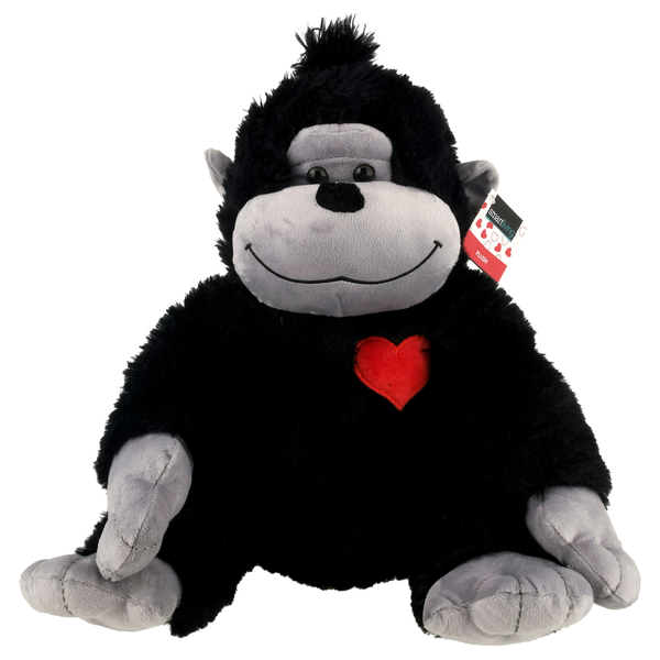Smart Living Valentine's Day Plush Black Monkey with Heart