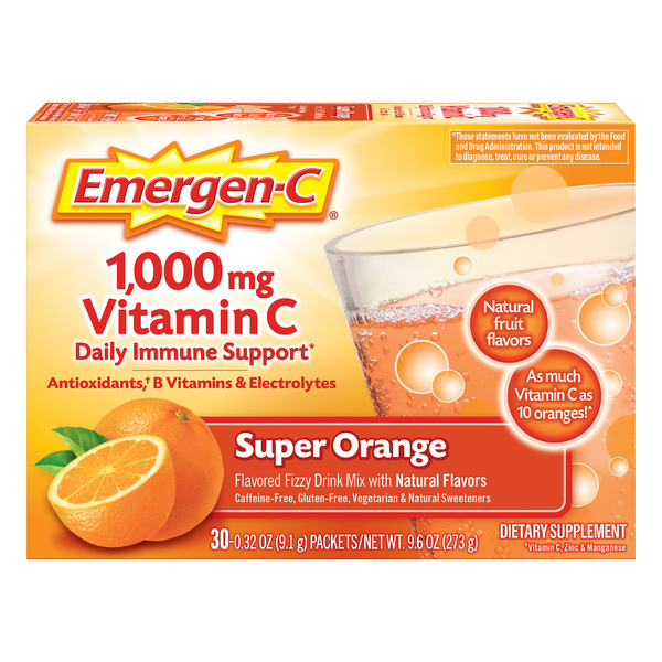 Save on EmergenC Super Orange Fizzy Drink Mix Dietary Supplement