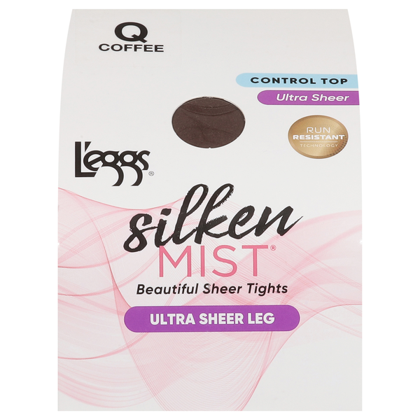 L'eggs Silken Mist Coffee Q Ultra Sheer Leg Beautiful Tights