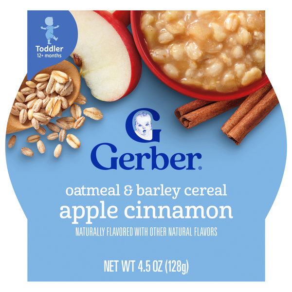 Save on Gerber Mealtime Toddler Oatmeal Barley Apple Cinnamon