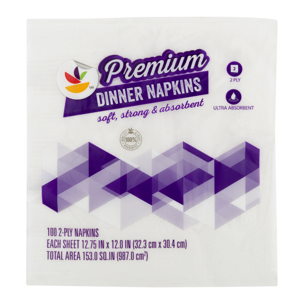 Our Brand Premium 2-Ply White Dinner Napkins
