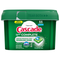 Cascade Complete Fresh Scent Dishwasher Detergent ActionPacs - 55 ct