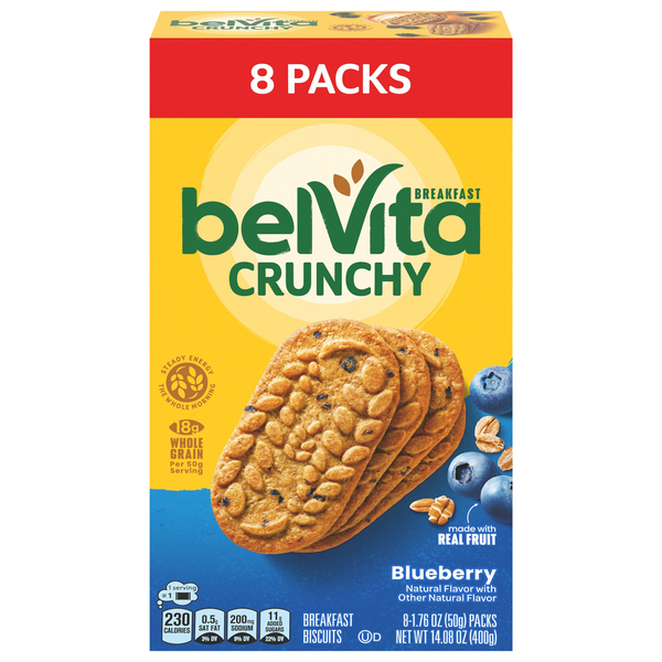 belVita Crunchy Blueberry Breakfast Biscuits - 8 ct