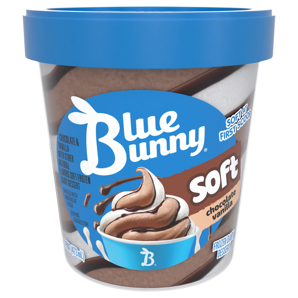 Blue Bunny Twist Chocolate Vanilla Frozen Dairy Dessert