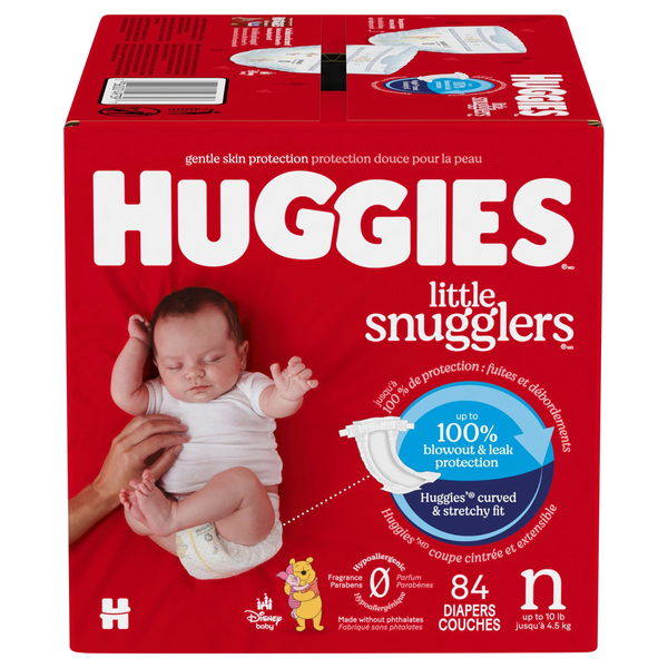 Huggies Little Snugglers Newborn Baby Diapers Up to 10 lb