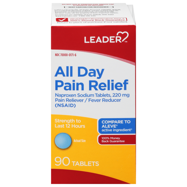 Leader All Day Pain Relief 220mg Naproxen Sodium Tablets