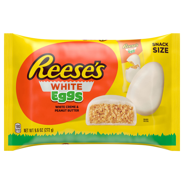Reese's White Creme Peanut Butter Cup Eggs Easter Candy Snack Size