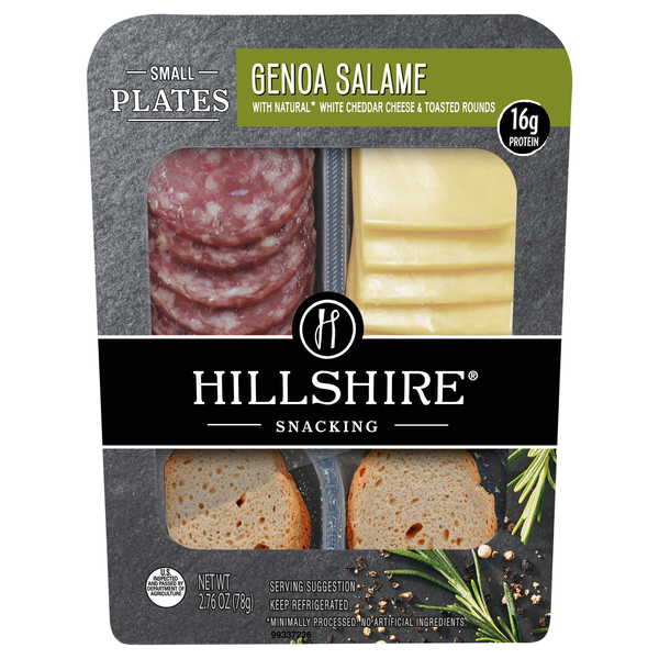 Hillshire Farms Small Plates Genoa Salame w/White Cheddar & Toasted Rounds