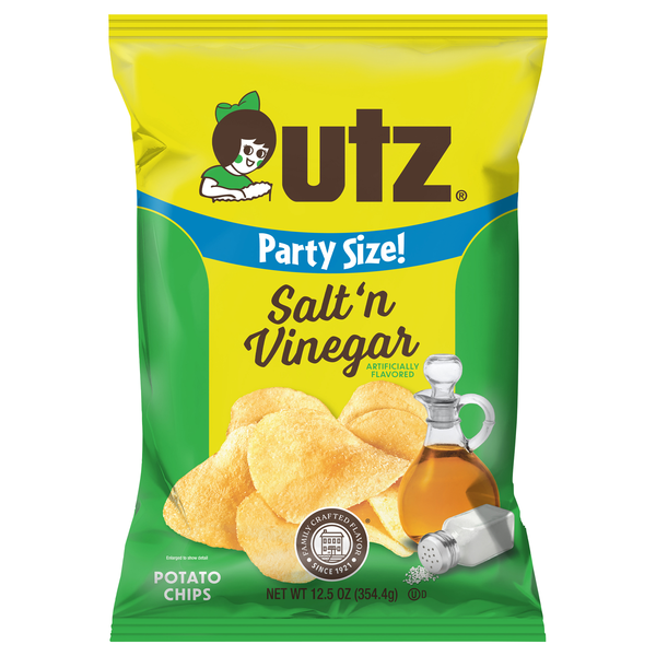 Utz Salt 'n Vinegar Potato Chips Party Size
