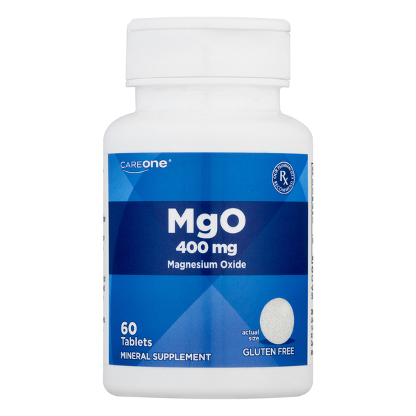 CareOne Gluten Free 400mg Magnesium Oxide Tablets
