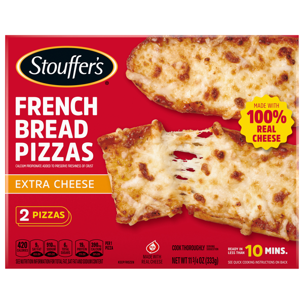 Stouffer's French Bread Extra Cheese Pizza Frozen - 2 ct